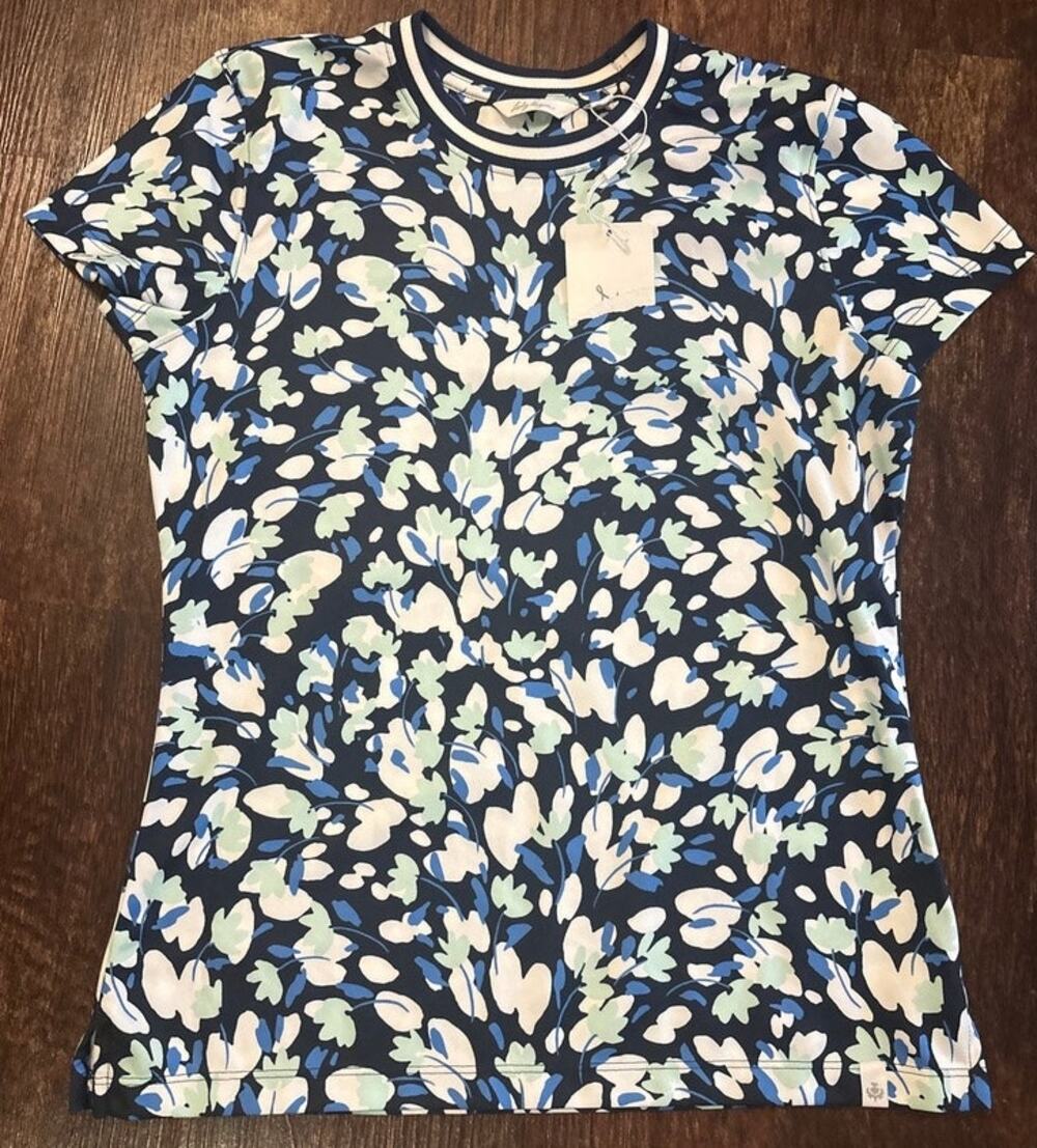 Lady Hagen Blue Floral V-Neck Golf Top Size XS (New With Tags)